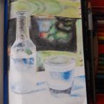 glass of water drawing